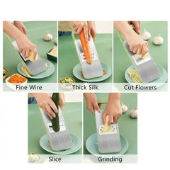پارسل کھولیں، تسلی کے بعد پیمنٹ کریں Stainless Steel Multifunctional Vegetable Cutter & Grater | 6-in-1 Slicer, Shredder, Peeler – .....!معیار کی گارنٹی 100٪ – کھول کر چیک کریں، پھر ادائیگی کریں