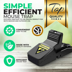 Durable Mouse Trap – Reusable Rodent Catcher For Home, Kitchen, And Office Use With Strong Spring Mechanism And Easy Setup - Pack Of 1